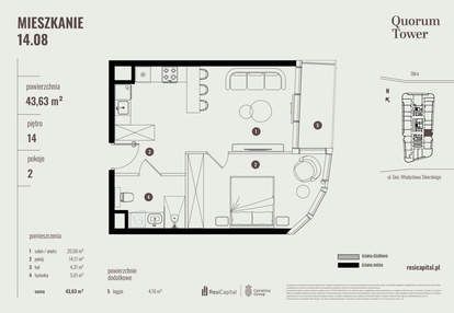 Mieszkanie w inwestycji: Quorum Tower
