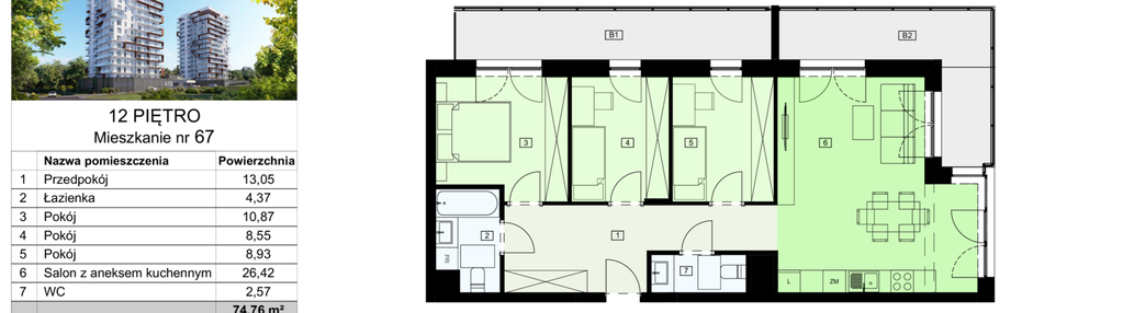 Mieszkanie w inwestycji: Dzielnica Parkowa VII