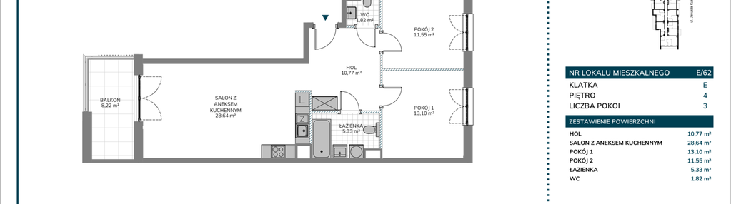 Mieszkanie w inwestycji: Kusocińskiego - Budynek B