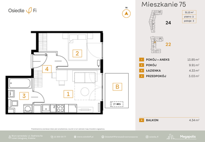 Mieszkanie w inwestycji: Osiedle Fi bud. 22, 24