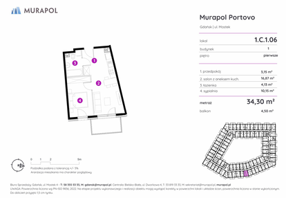 Mieszkanie w inwestycji: Murapol Portovo etap II