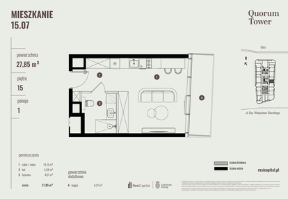 Mieszkanie w inwestycji: Quorum Tower