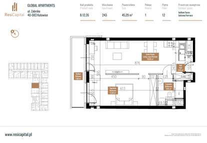 Mieszkanie w inwestycji: Global Apartments