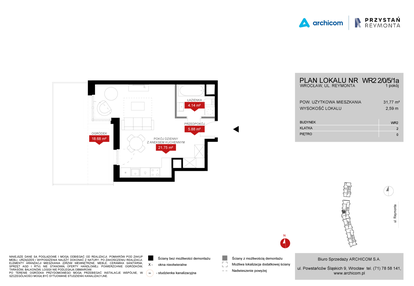 Mieszkanie w inwestycji: Przystań Reymonta