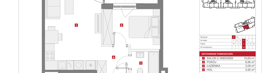 Mieszkanie w inwestycji: Dzielnica Mieszkaniowa Metro Zachód - etap 13