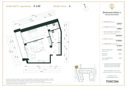 Mieszkanie w inwestycji: Bernardyńska 4