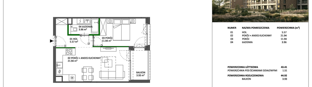 Mieszkanie w inwestycji: Hillence etap 2