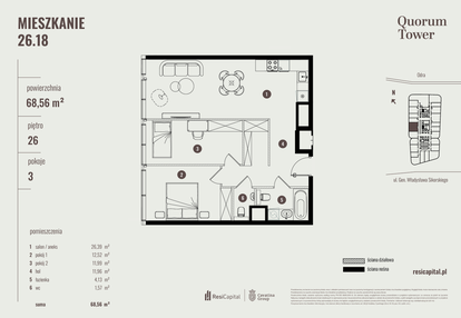 Mieszkanie w inwestycji: Quorum Tower