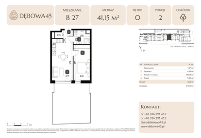 Mieszkanie w inwestycji: Dębowa 45