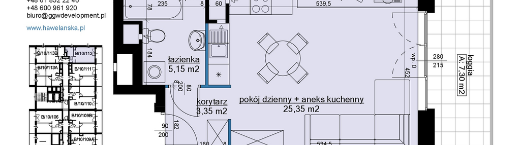 Mieszkanie w inwestycji: Osiedle Hawelańska etap III - bud. B