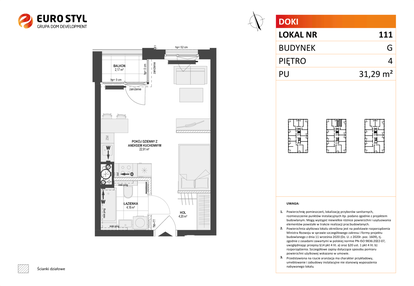 Mieszkanie w inwestycji: DOKI etap II (bud. G)