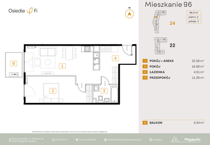 Mieszkanie w inwestycji: Osiedle Fi bud. 22, 24