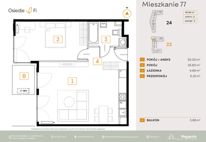 Mieszkanie w inwestycji: Osiedle Fi bud. 22, 24