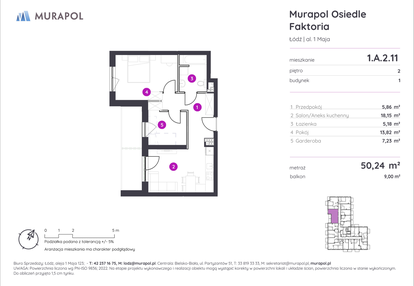 Mieszkanie w inwestycji: Murapol Osiedle Faktoria