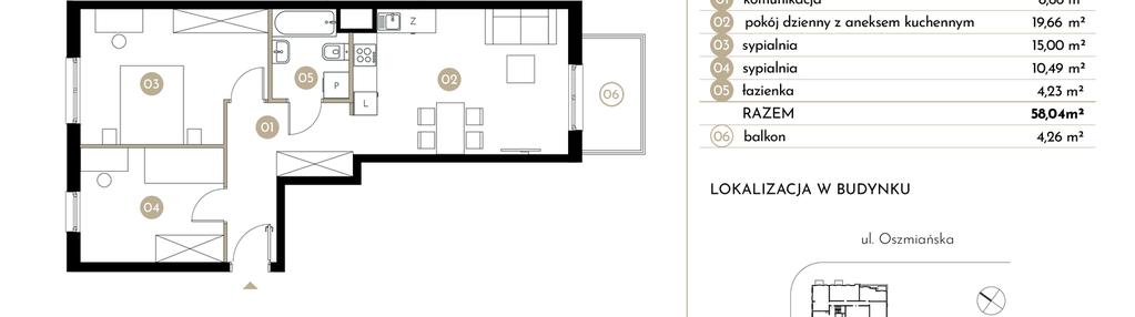 Mieszkanie w inwestycji: Moja Oszmiańska