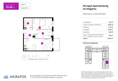 Mieszkanie w inwestycji: Murapol Apartamenty na Wzgórzu - bud. 4 i 5