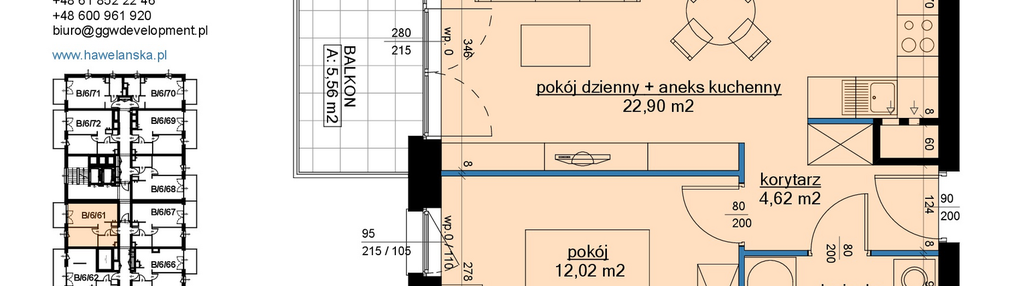 Mieszkanie w inwestycji: Osiedle Hawelańska etap III - bud. B