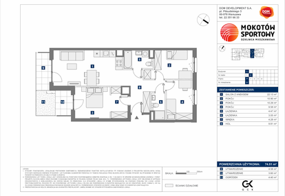 Mieszkanie w inwestycji: Mokotów Sportowy 1.1B
