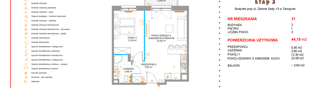 Mieszkanie w inwestycji: Zielone Sady etap III B2