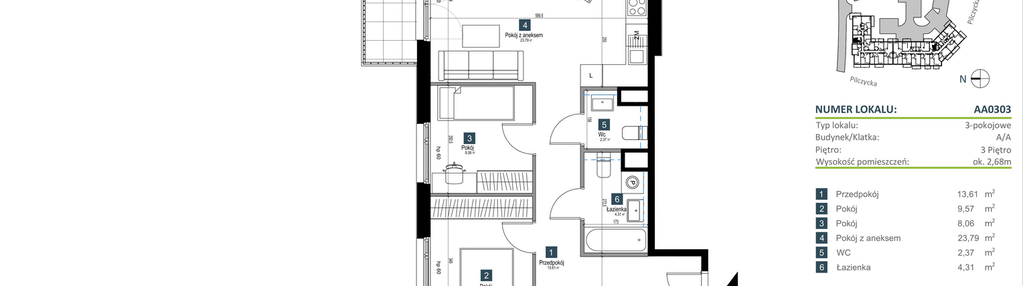 Mieszkanie w inwestycji: Pilczycka Vita