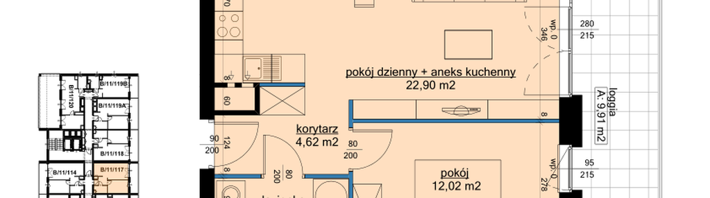 Mieszkanie w inwestycji: Osiedle Hawelańska etap III - bud. B