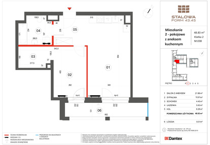 Mieszkanie w inwestycji: Stalowa Form 43.45