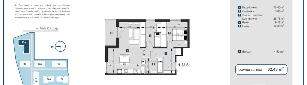 Mieszkanie w inwestycji: Piasta Towers bud. 90A