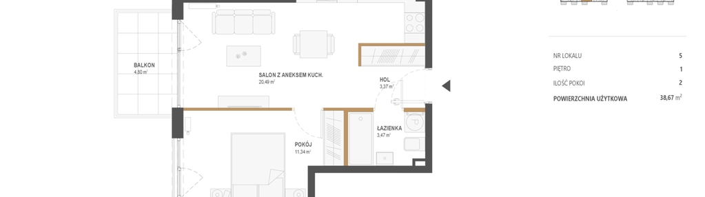 Mieszkanie w inwestycji: Popularna 35