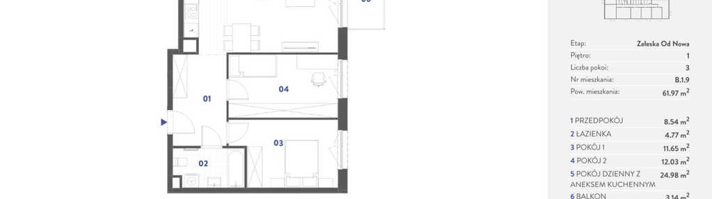Mieszkanie w inwestycji: Mieszkaj w Mieście - Załęska od Nowa