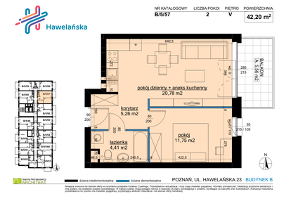 Mieszkanie w inwestycji: Osiedle Hawelańska etap III - bud. B