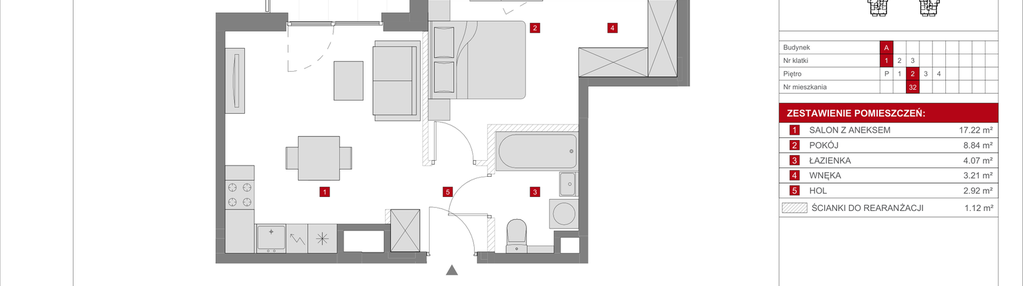 Mieszkanie w inwestycji: Dzielnica Mieszkaniowa Metro Zachód - etap 8.1