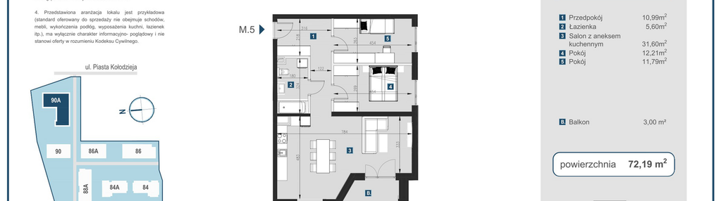 Mieszkanie w inwestycji: Piasta Towers bud. 90A