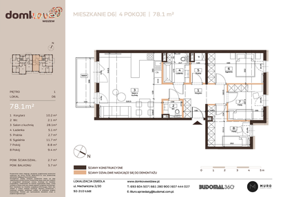 Mieszkanie w inwestycji: Domkove Widzew