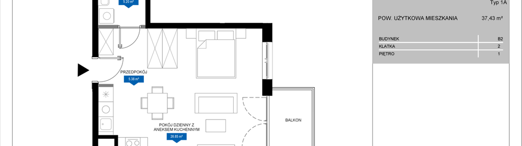 Mieszkanie w inwestycji: Flow - bud. B2 A i bud. B2 B