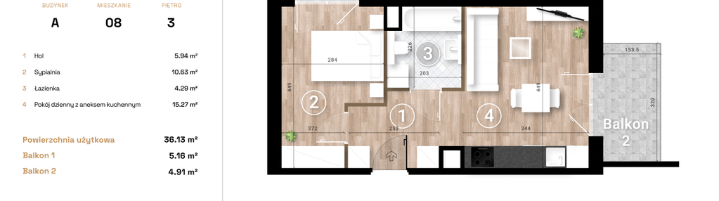 Mieszkanie w inwestycji: Krzesławickie Tarasy