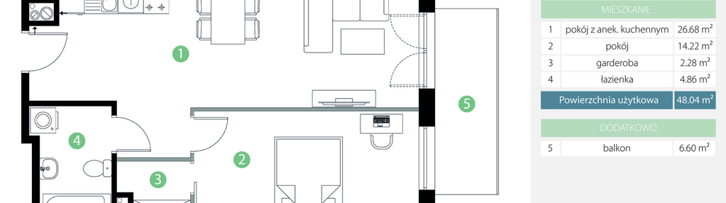 Mieszkanie w inwestycji: Bogatyńska Apartamenty etap 3