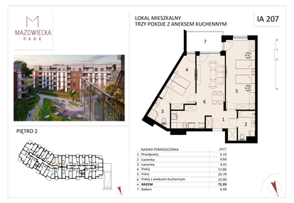 Mieszkanie w inwestycji: Mazowiecka Park - budynek I