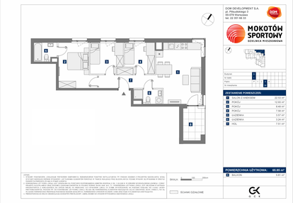 Mieszkanie w inwestycji: Mokotów Sportowy 1.1B
