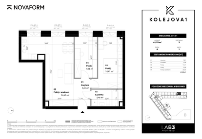 Mieszkanie w inwestycji: Kolejova 1