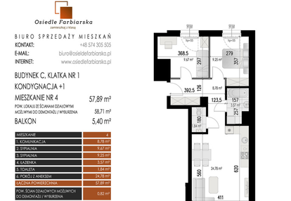 Mieszkanie w inwestycji: Osiedle Farbiarska