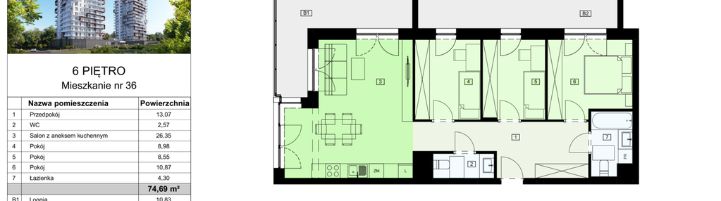 Mieszkanie w inwestycji: Dzielnica Parkowa VIII