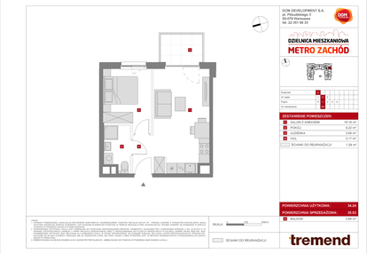 Mieszkanie w inwestycji: Dzielnica Mieszkaniowa Metro Zachód - etap 8.1