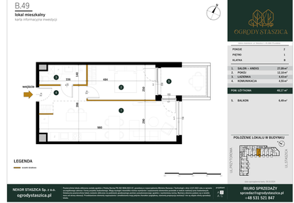 Mieszkanie w inwestycji: Ogrody Staszica