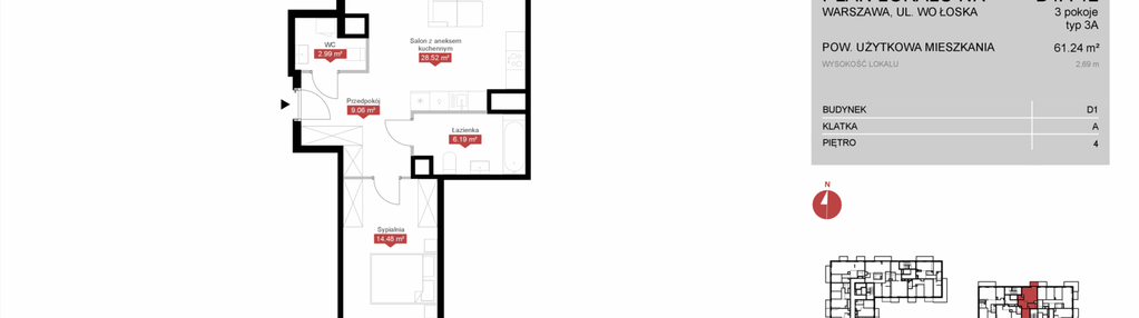 Mieszkanie w inwestycji: Modern Mokotów etap 4, budynek D1 i D2