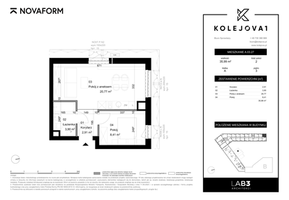 Mieszkanie w inwestycji: Kolejova 1