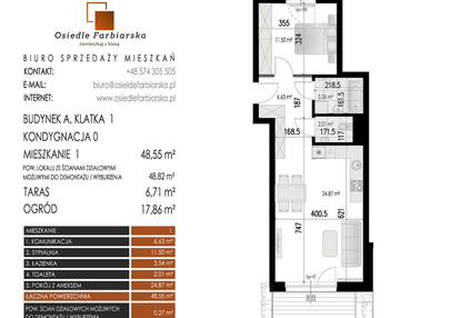 Mieszkanie w inwestycji: Osiedle Farbiarska