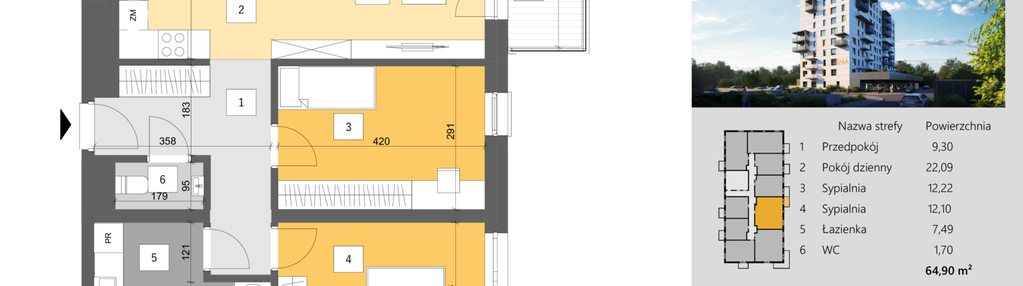 Mieszkanie w inwestycji: Dworzysko Park - Etap III