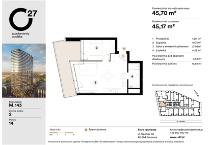 Mieszkanie w inwestycji: O27 Apartamenty Opolska