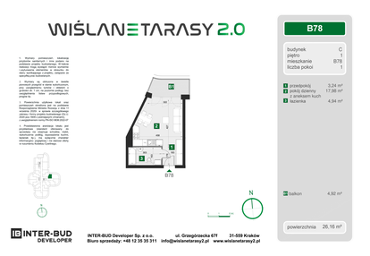 Mieszkanie w inwestycji: Wiślane Tarasy 2.0 budynek C