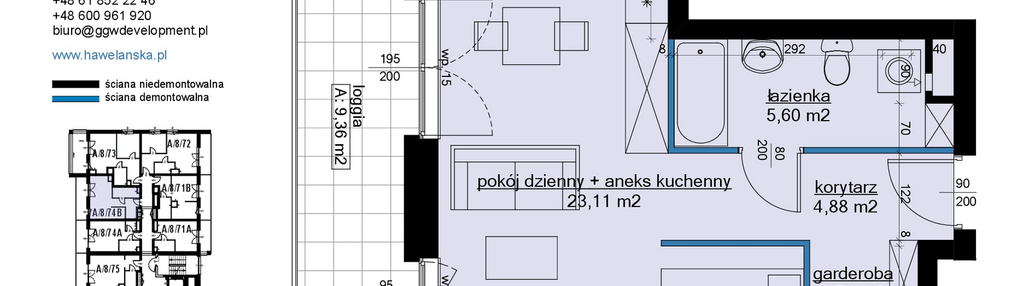 Mieszkanie w inwestycji: Osiedle Hawelańska etap III - bud. A